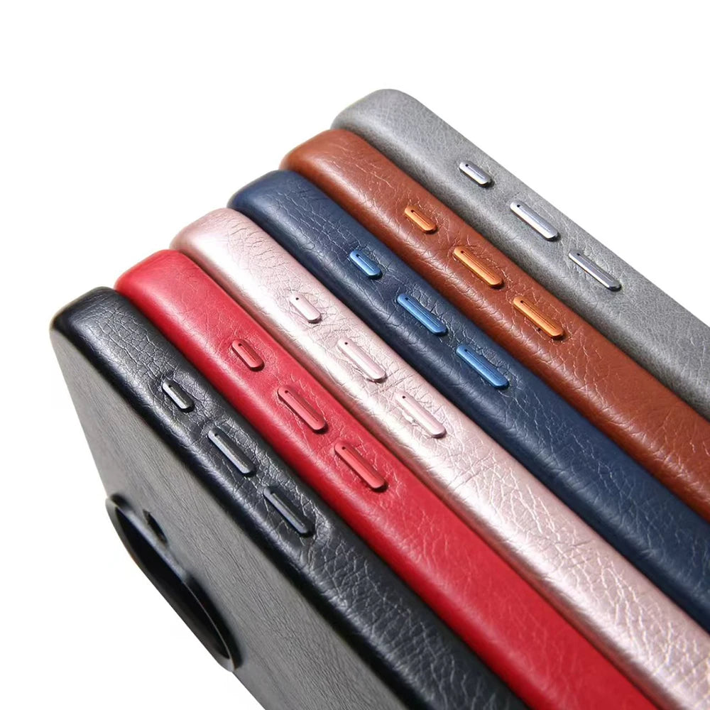 Magnetic Leather Texture for MagSafe Phone Case for IPhone 17 16pro Max 15 14 Pro 13 Wireless Charging Alloy Lens Bumper Cover