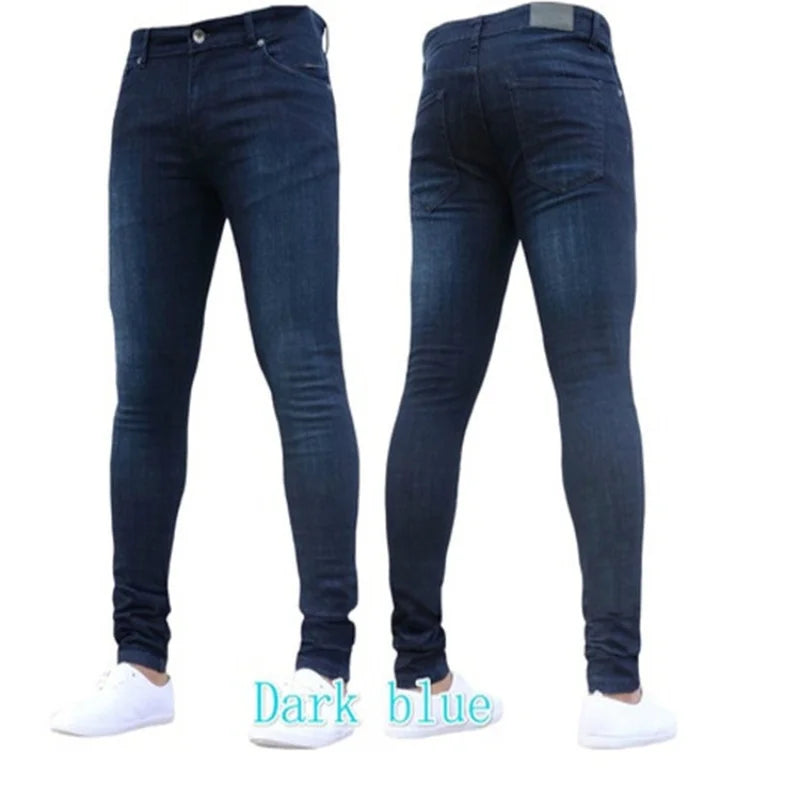 Jean Coupe Pencil en Denim Premium – Style Casual, Taille Basse &amp; Fini Adouci