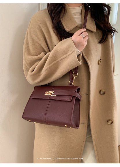Elegant Versatile Ladies Crossbody Bag Handbag  Bag Fashionable Outgoing Small Handle Bag Commuting Style Detachable Strap