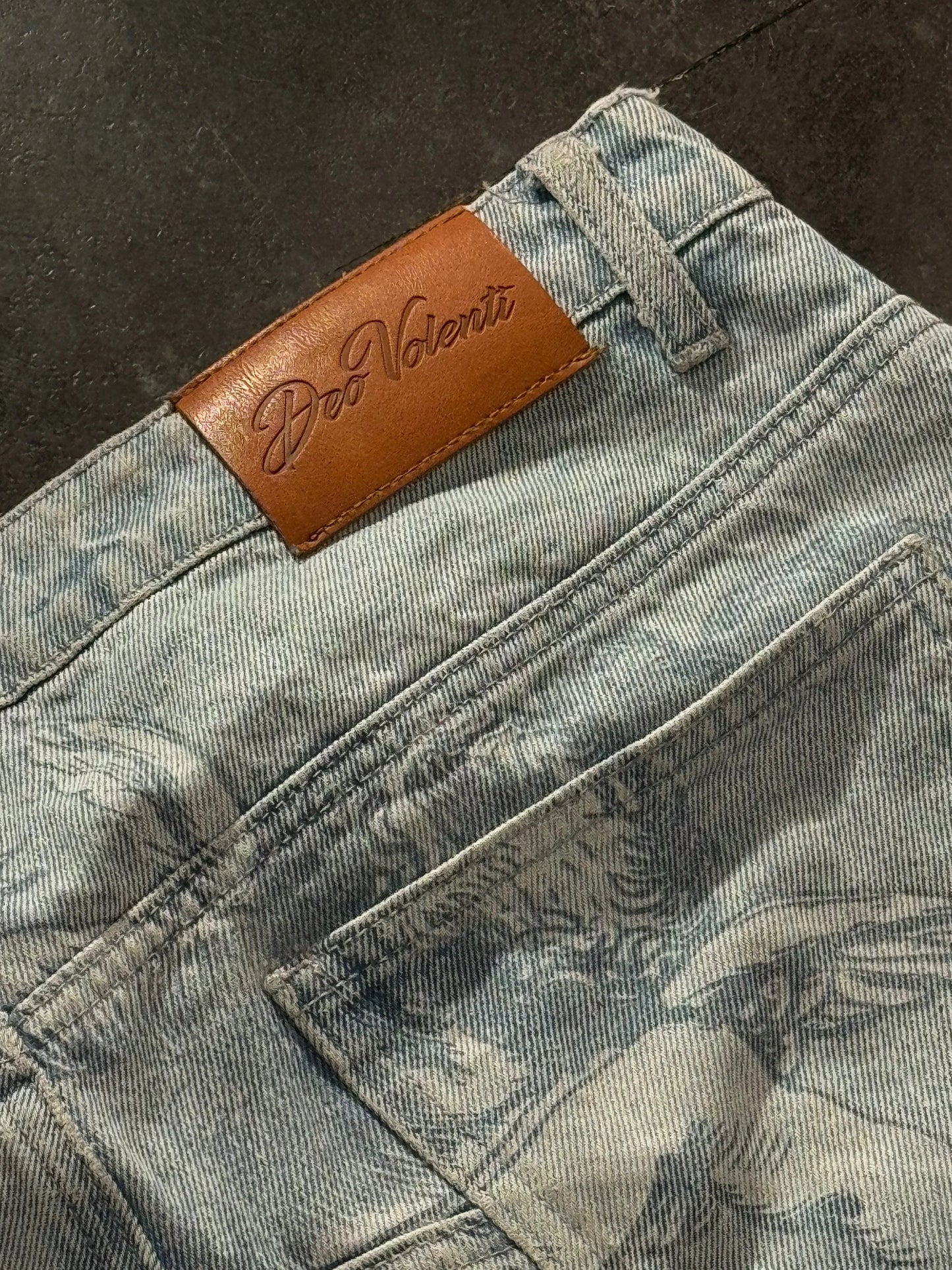 Jean Baggy Y2K "Angel Cupids Arrow" – Style Rétro Américain, Coupe Droite &amp; Denim Stonewashed