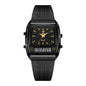LIEBIG Luxury Dual Display Time Quartz Watches For Men Women Fashion Outdoor Sports Week Waterproof Digital Wristwatches Relojes