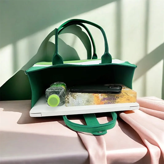 1PC Fashion Striped Canvas Women's Tote Bag-multifunctional Commuter Handbag Shoulder Crossbody Bag Shopping storage bag