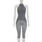 FAGADOER Color Patchwork Polka Dot Romper Retro Big Dot Bandage Halter Bodycon Jumpsuits Summer Streetwear Playsuits 2026 Trendy