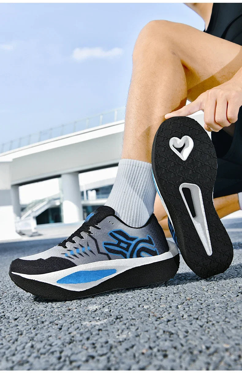 Marathon Men Running Shoes Carbon Board Sports Breathable Comfortable Athletic Air Cushion Women's Lightweight Nonskid Sneakers