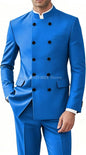 Men 2 Pieces  Suit   Suits for Men Gold Button Jacket Pant Set Traditional Wedding