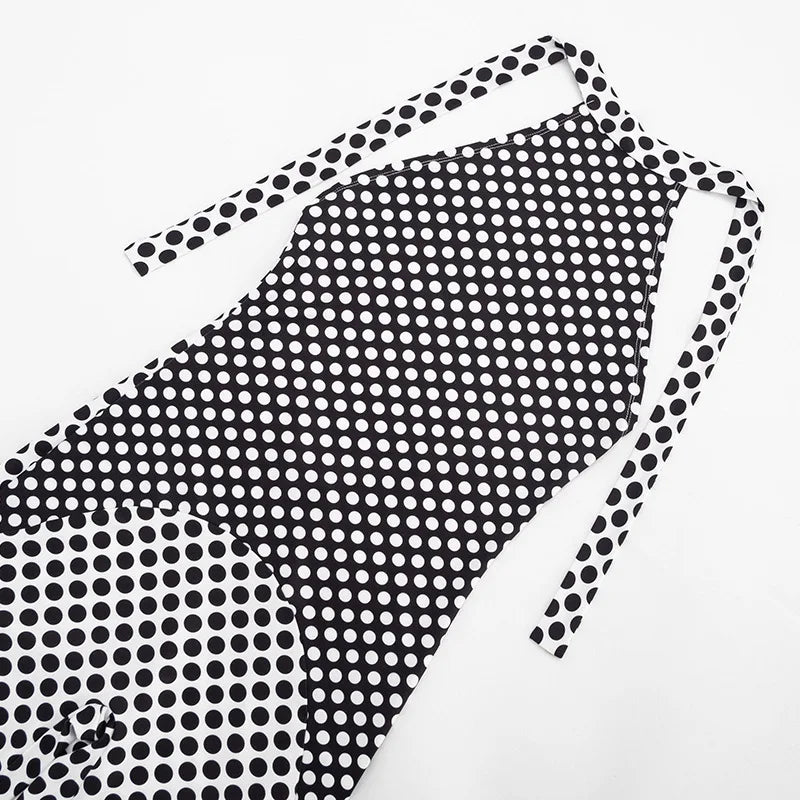 FAGADOER Color Patchwork Polka Dot Romper Retro Big Dot Bandage Halter Bodycon Jumpsuits Summer Streetwear Playsuits 2026 Trendy