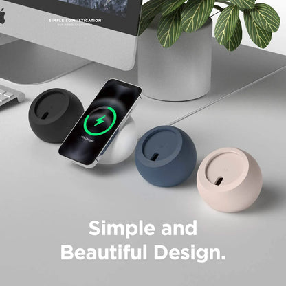 Ball Shape Magnetic Silicone Charging Desk Holder Stand for Magsafe iPhone 16 15 14 13 Macsafe Charger Dock Station Accessories