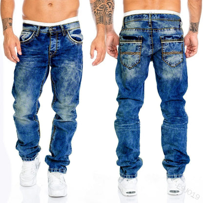 Jean Coupe Pencil en Denim Premium – Style Casual, Taille Basse &amp; Fini Adouci