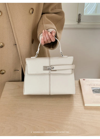 Elegant Versatile Ladies Crossbody Bag Handbag  Bag Fashionable Outgoing Small Handle Bag Commuting Style Detachable Strap