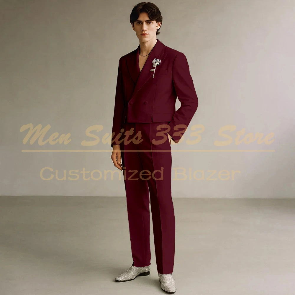 Costume Formel de Luxe KSDN – Double Boutonnage, Coupe Droite &amp; Sur-Mesure Premium