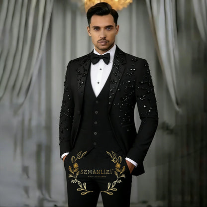 Ensemble Costume de Mariage Homme Slim Fit – SZMANLIZI Modèle M-0722