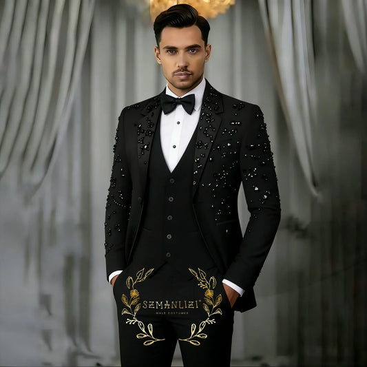 Ensemble Costume de Mariage Homme Slim Fit – SZMANLIZI Modèle M-0722