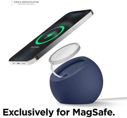 Ball Shape Magnetic Silicone Charging Desk Holder Stand for Magsafe iPhone 16 15 14 13 Macsafe Charger Dock Station Accessories