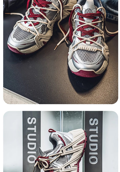 Men's Casual Running Shoes, Male Tennis Sneakers, Luxury Trainer, Race Breathable Shoes, Fashion Loafers