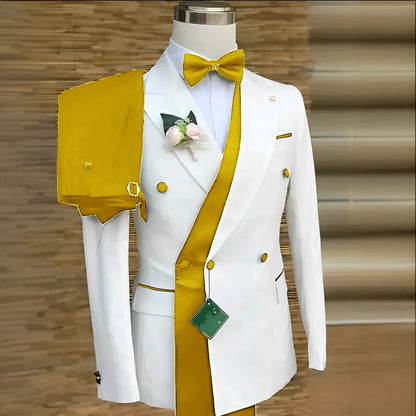 Costume de Mariage Ample Fnoexw – Style Formel, Confort Coton &amp; Braguette à Boutons