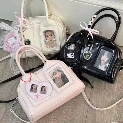 New Y2K Harajuku Shoulder Bag Women Korean Transparent Ita Bag Crossbody Bag Female Japanese Designer Trend Handbag Purse