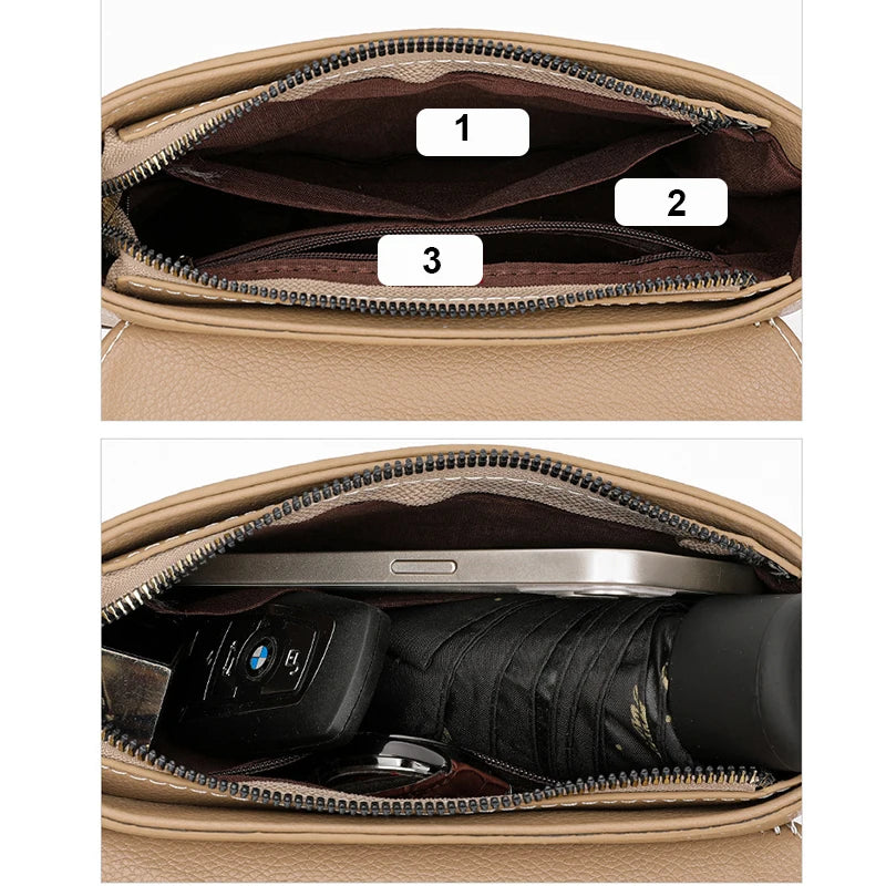 PU Leather Shoulder Bags For Women Fashion Flap Crossbody Messenger Bag Luxury Contrast Color Messenger Handbag Shopping Purse