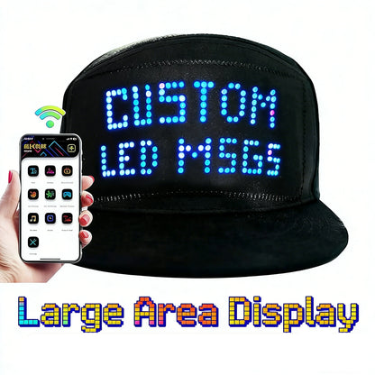 App Control LED Display Up Baseball Caps Hats Bluetooth Personalized Customized New Messages Era for Parties, Birthdays, Gifts