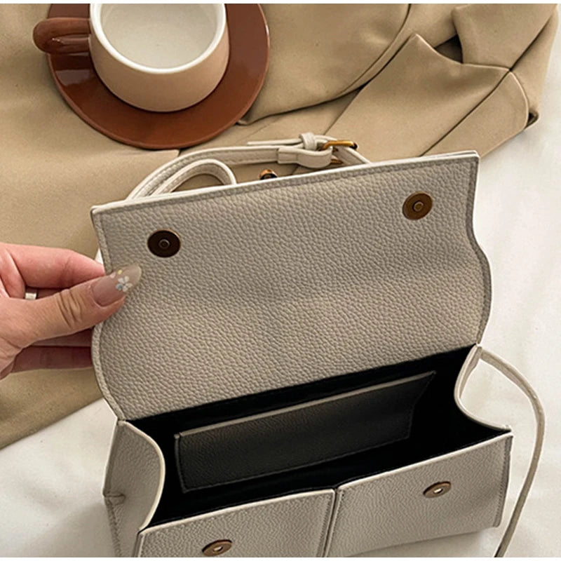 Brand Luxury Trapezoidal Clutch Bag Hardware Lock Design Square Bag Fashion Shoulder Handbag Crossbody Women Evening Clutches