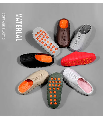 Men's Slippers Non-Slip Slides Fashion Massage Slippers Comfortable Women Slides Summer Sandals Outdoor Indoor Shoes Big Size