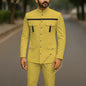 Ivory Formal Safari Suit Custom Made Indian Menswear for Wedding Groom Men's 2pcs Set Jacket Pants Slim Fit Party Dress