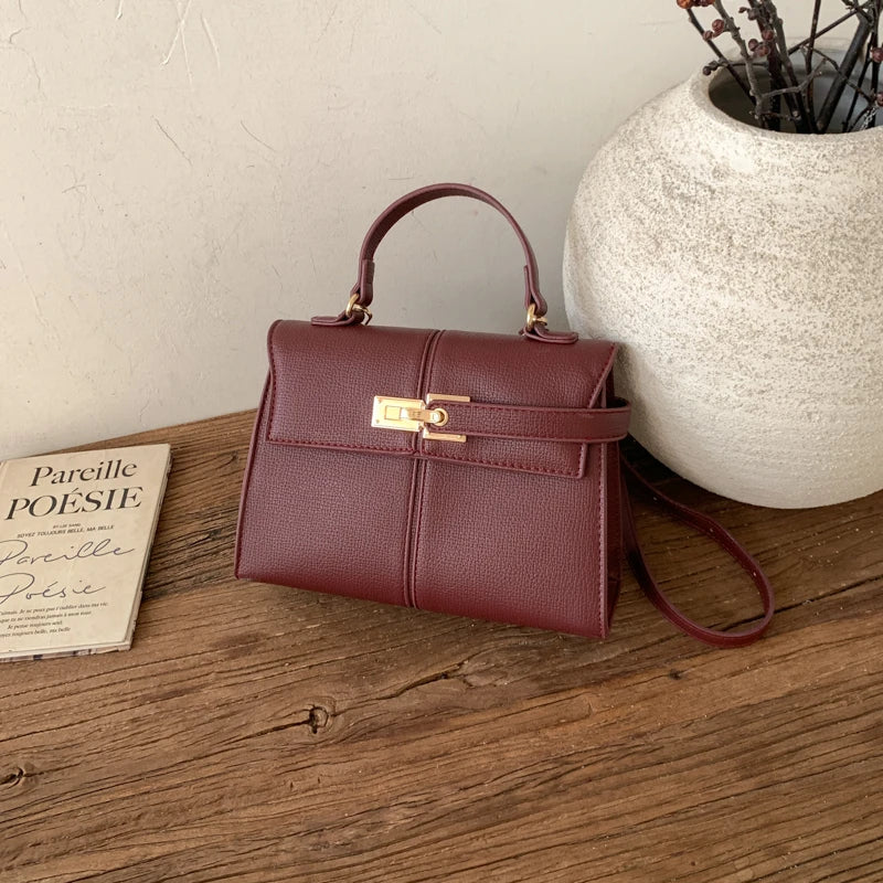 Elegant Versatile Ladies Crossbody Bag Handbag  Bag Fashionable Outgoing Small Handle Bag Commuting Style Detachable Strap