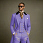 Costume de Mariage Formel – Coupe Droite, Veste Longue Toutes Saisons (Mélange Coton, Polyester &amp; Viscose)