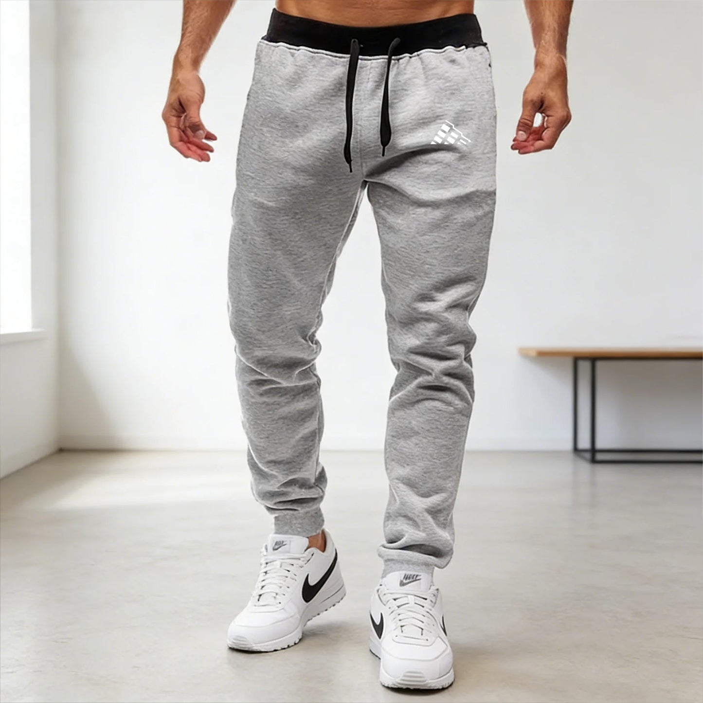 New Men's Blue Trend print Casual Sports Pants Running Workout Jogging Long Pants Gym Sport Trousers for Men Jogger Sweatpants