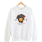 Men's autumn round neck sweatshirt set, luxurious printed simple casual sports set
