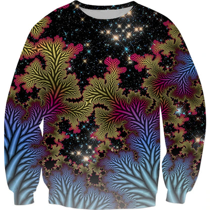 2024 Spring Autumn 3D Print Flower Graphic Sweatshirts Street Hip Hop Oversized Loose Hoodies Long Sleeve Unisex Hoodie Clothing