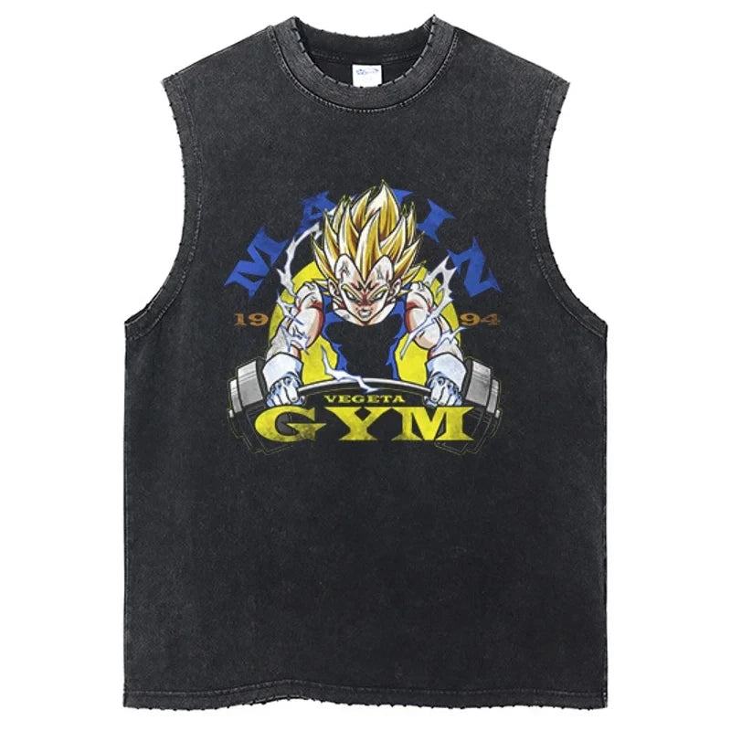 Débardeur Hip-Hop DRAGON BALL – Style Streetwear, Maille Coton &amp; Confort Four Seasons