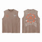 Darc Wolves Sport Vintage Washed Vest Tees Gym Bodybuilding Fitness Sleeveless T Shirts Basketball Workout Darcs Tank Tops