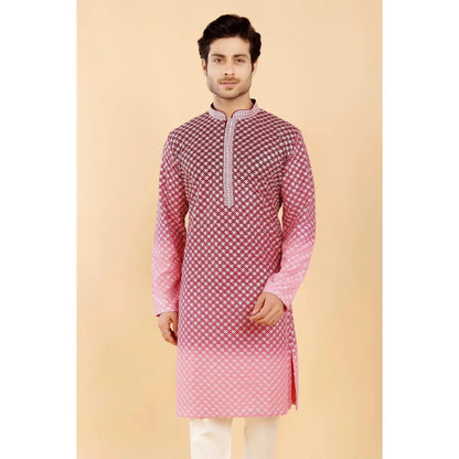 Vardha Regular Fit Kurta Mandarin Collar Long Suitable All Occasions Such Wedding Hari Raya Aidilfitri Prayer Wear Man