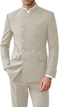 Men 2 Pieces  Suit   Suits for Men Gold Button Jacket Pant Set Traditional Wedding