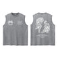 Darc Wolves Sport Vintage Washed Vest Tees Gym Bodybuilding Fitness Sleeveless T Shirts Basketball Workout Darcs Tank Tops