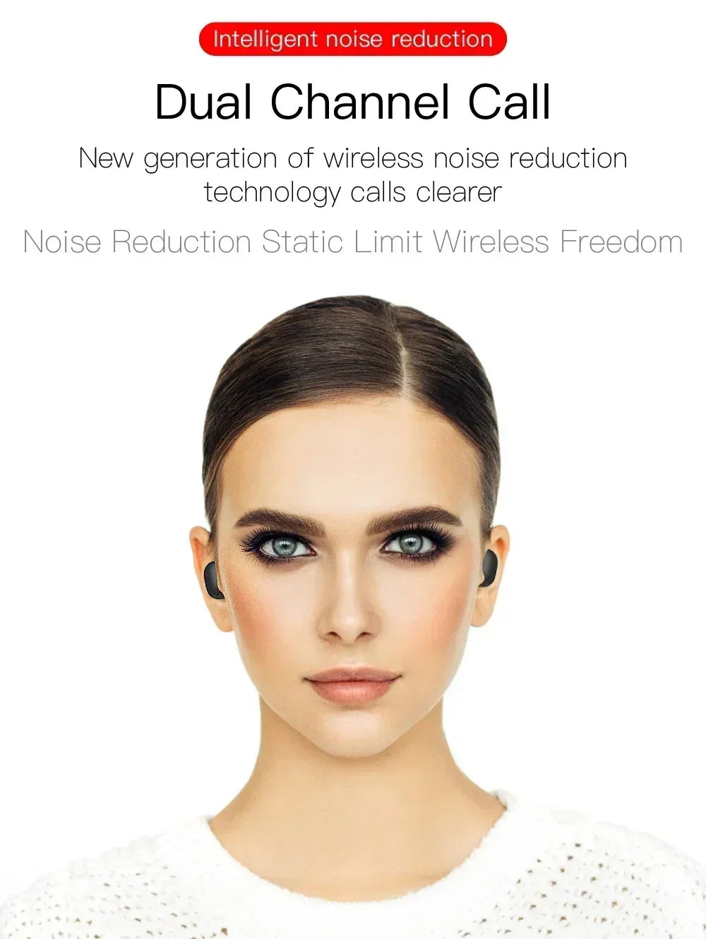E6S Wireless Bluetooth Earphones TWS Bluetooth Headset Wireless Earbuds Noise Canceling Earphones with Microphone Headphones