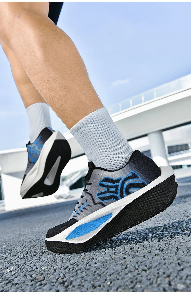 Marathon Men Running Shoes Carbon Board Sports Breathable Comfortable Athletic Air Cushion Women's Lightweight Nonskid Sneakers