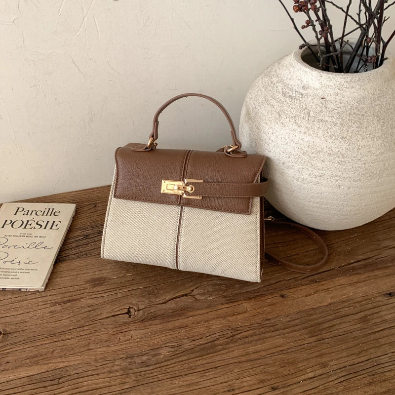 Elegant Versatile Ladies Crossbody Bag Handbag  Bag Fashionable Outgoing Small Handle Bag Commuting Style Detachable Strap
