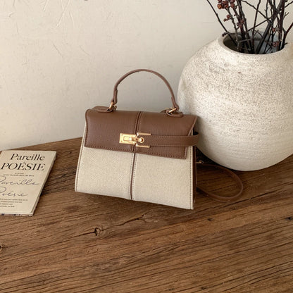 Elegant Versatile Ladies Crossbody Bag Handbag  Bag Fashionable Outgoing Small Handle Bag Commuting Style Detachable Strap