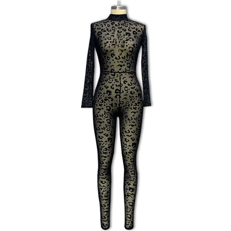 Combinaison Skinny Léopard – Y2K Streetwear Edition 2026