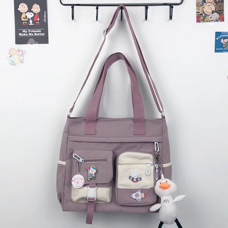 New Canvas Women Handbags Messenger Bag Youth Ladies Fashion Shoulder Tote Bag Versatile Female Crossbody Bags Pouch Pack Bolsas