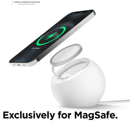 Ball Shape Magnetic Silicone Charging Desk Holder Stand for Magsafe iPhone 16 15 14 13 Macsafe Charger Dock Station Accessories