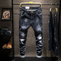 Jean Slim Déchiré Usé Tsingyi – Style Casual, Effet Moustache &amp; Confort Stretch