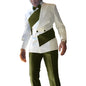 Elegant Men's Suit 2-piece Wedding Tuxedo Groom Slim Fit Suit Colorblock Jacket Pants XS-5XL For Men Blazer