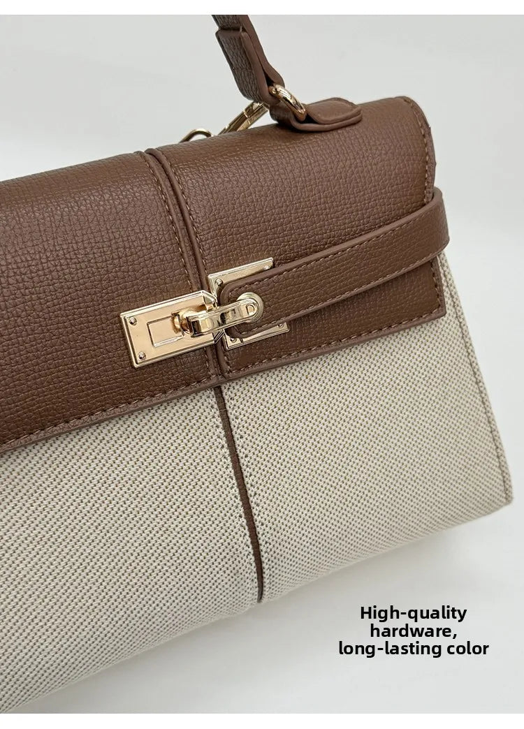 Elegant Versatile Ladies Crossbody Bag Handbag  Bag Fashionable Outgoing Small Handle Bag Commuting Style Detachable Strap