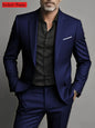 2 Pieces Extra Large Size Suits For Men Wedding Groom Tuxedos Prom Sets Business Male Blazer Trajes De Hombre