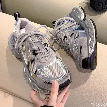 Summer new retro thick soled height increasing women's shoes casual comfortable sneakers fashionable versatile women's shoes