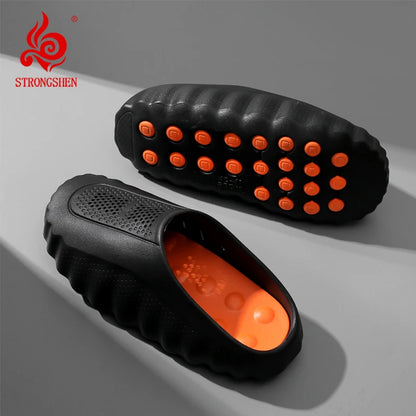 Men's Slippers Non-Slip Slides Fashion Massage Slippers Comfortable Women Slides Summer Sandals Outdoor Indoor Shoes Big Size