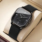 Fashion Square Dial Men's Watches Minimalist Quartz Watch Casual Leather Strap Wristwatch Reloj Hombre（Without Box）