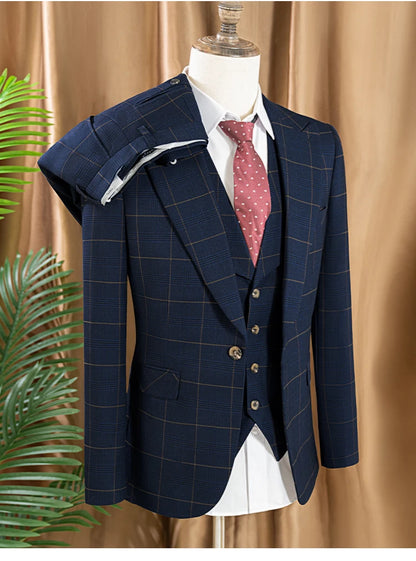 Costume Homme Business &amp; Smart Casual ST Cassy – Modèle 701 (Maille Knit Confort, Mélange Polyester &amp; Rayonne)